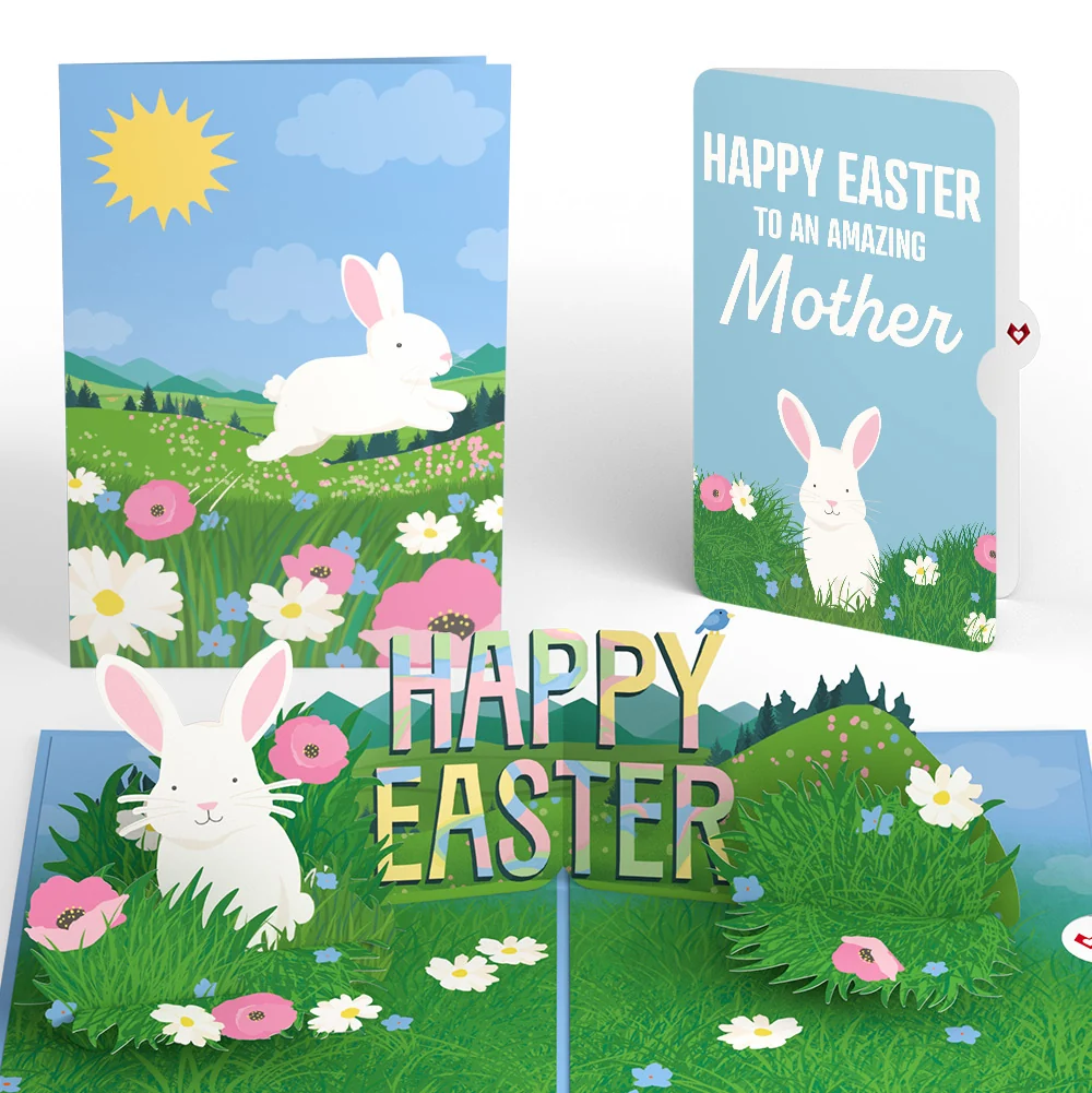 Lovepop Happy Easter Spring Meadow Pop-Up Card and Sentiment Set for Mom
