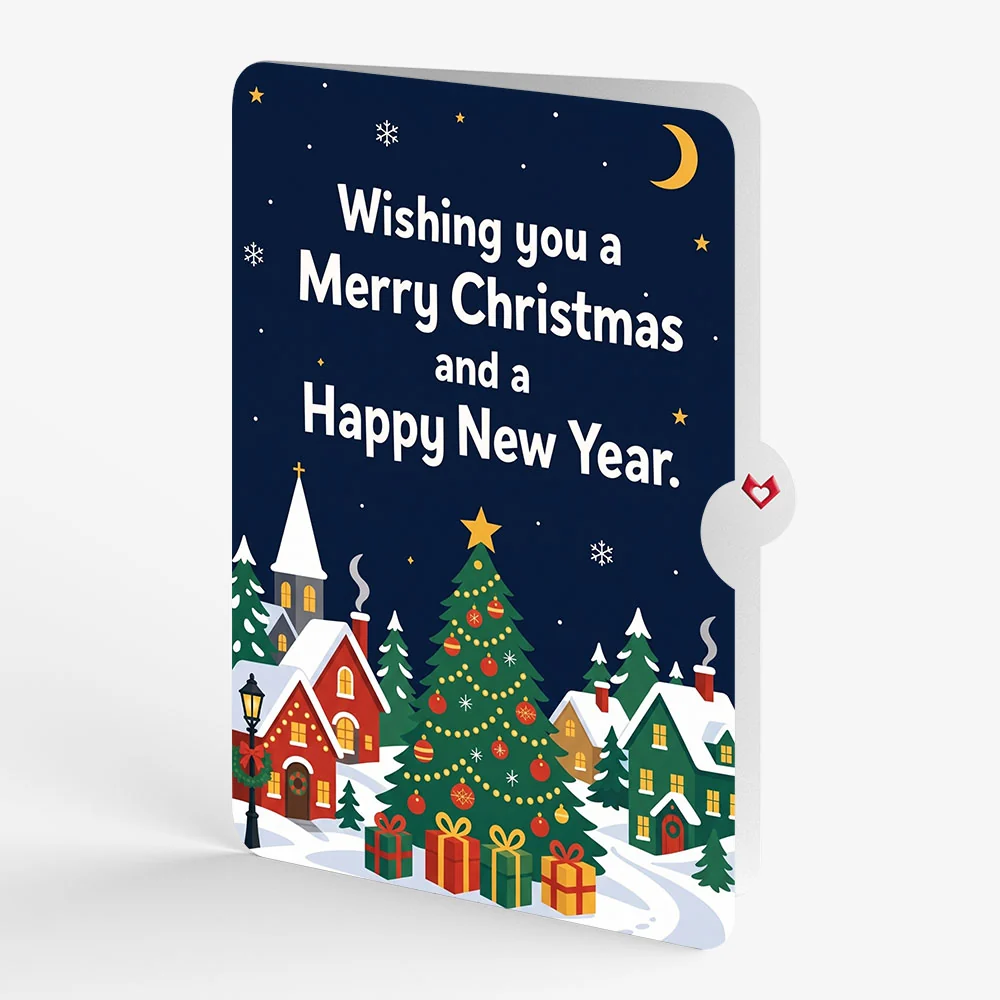 Lovepop Santa Decorating a Christmas Tree Pop-Up Card and Holiday Village Sentiment Set - Image 4