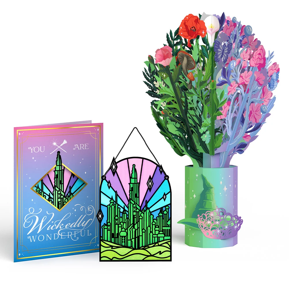 Lovepop Wicked You Are Wickedly Wonderful Suncatcher Card & Pop-Up Bouquet Bundle