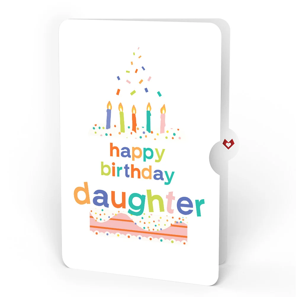 Lovepop Happy Birthday to You! Confetti Cake Pop-Up Card and Sentiment Set for Daughter Candle - Image 4