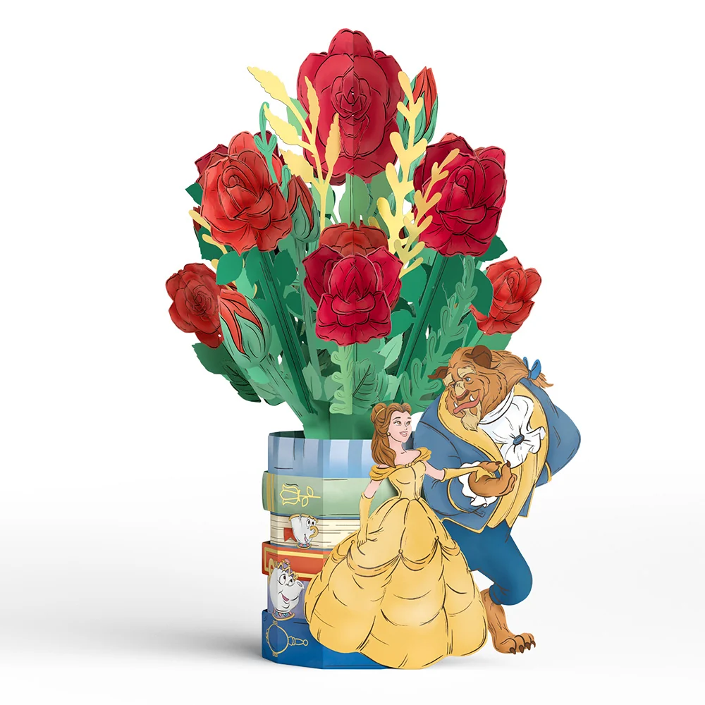 Lovepop Disney’s Beauty and the Beast Pop-Up Card & Flower Buds Bouquet Bundle - Image 6