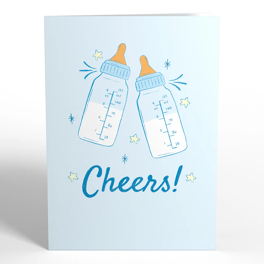 Lovepop Poppin' Bottles and Changing Diapers New Baby Pop-Up Card - Image 4