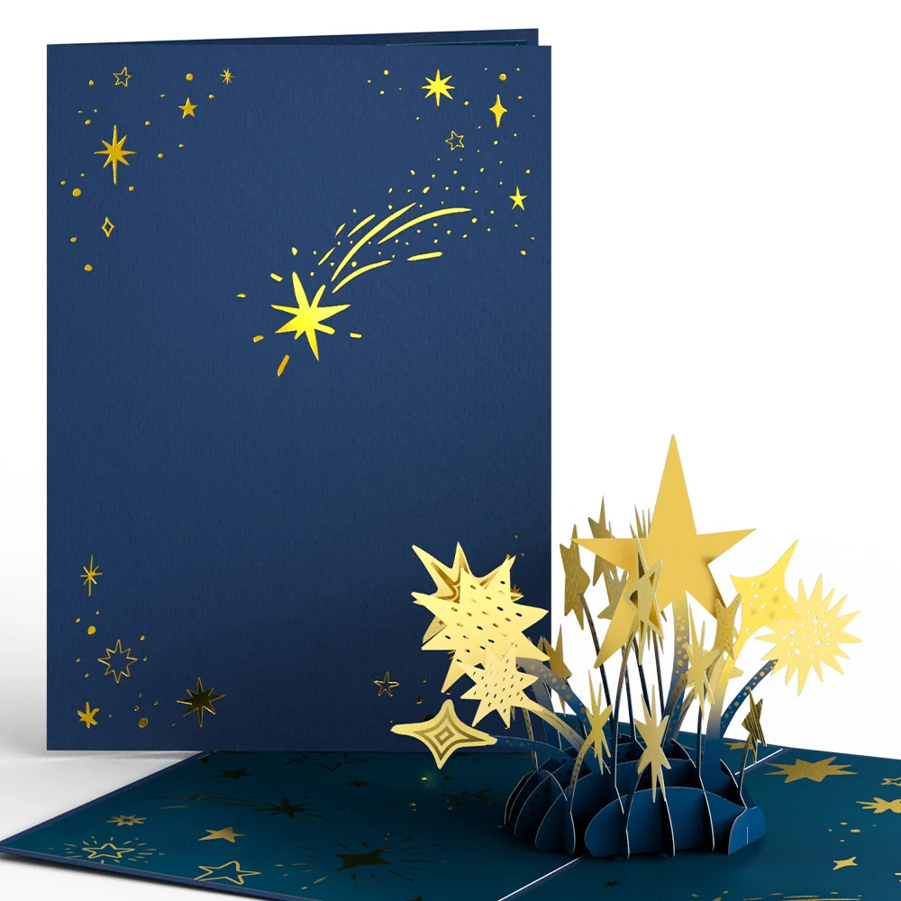 Lovepop Shimmering Stars Pop-Up Card
