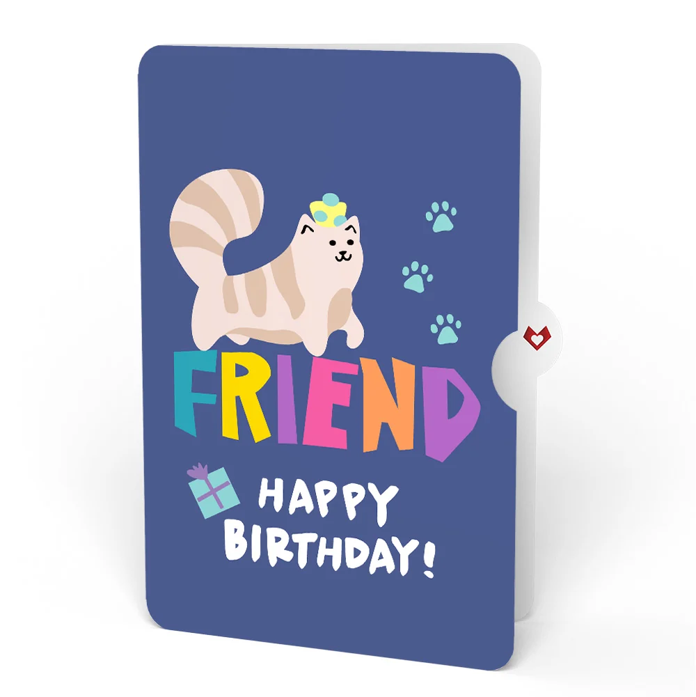 Lovepop Happy Birthday Cats Pop-Up Card and Sentiment Set for Friend - Image 4