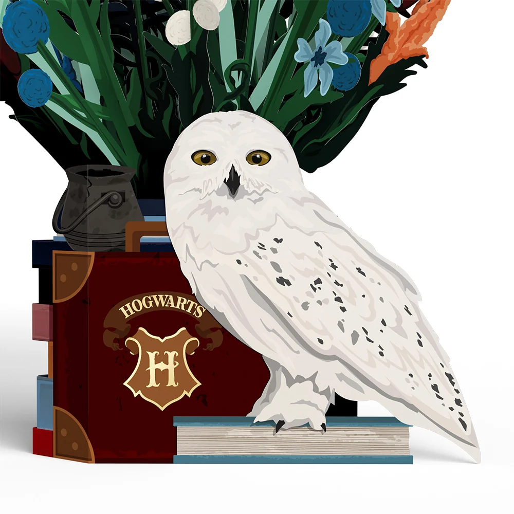 Lovepop Harry Potter Hedwig Birthday Pop-Up Card & Flower Buds Bouquet Bundle - Image 4