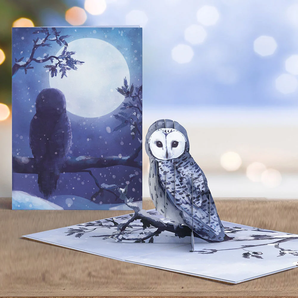 Lovepop Snowy Owl Pop-Up Card