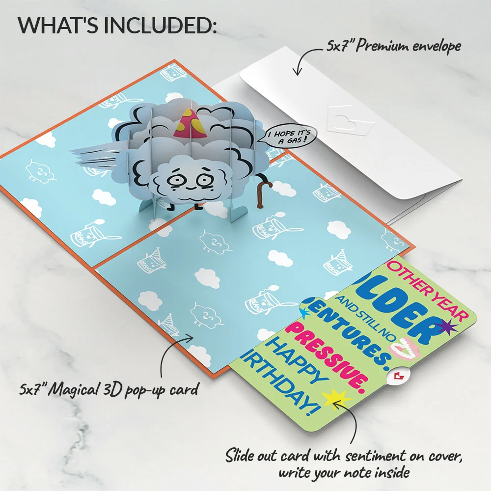 Lovepop Happy Birthday to an Old Fart Pop-Up Card and Sentiment Set - Image 2