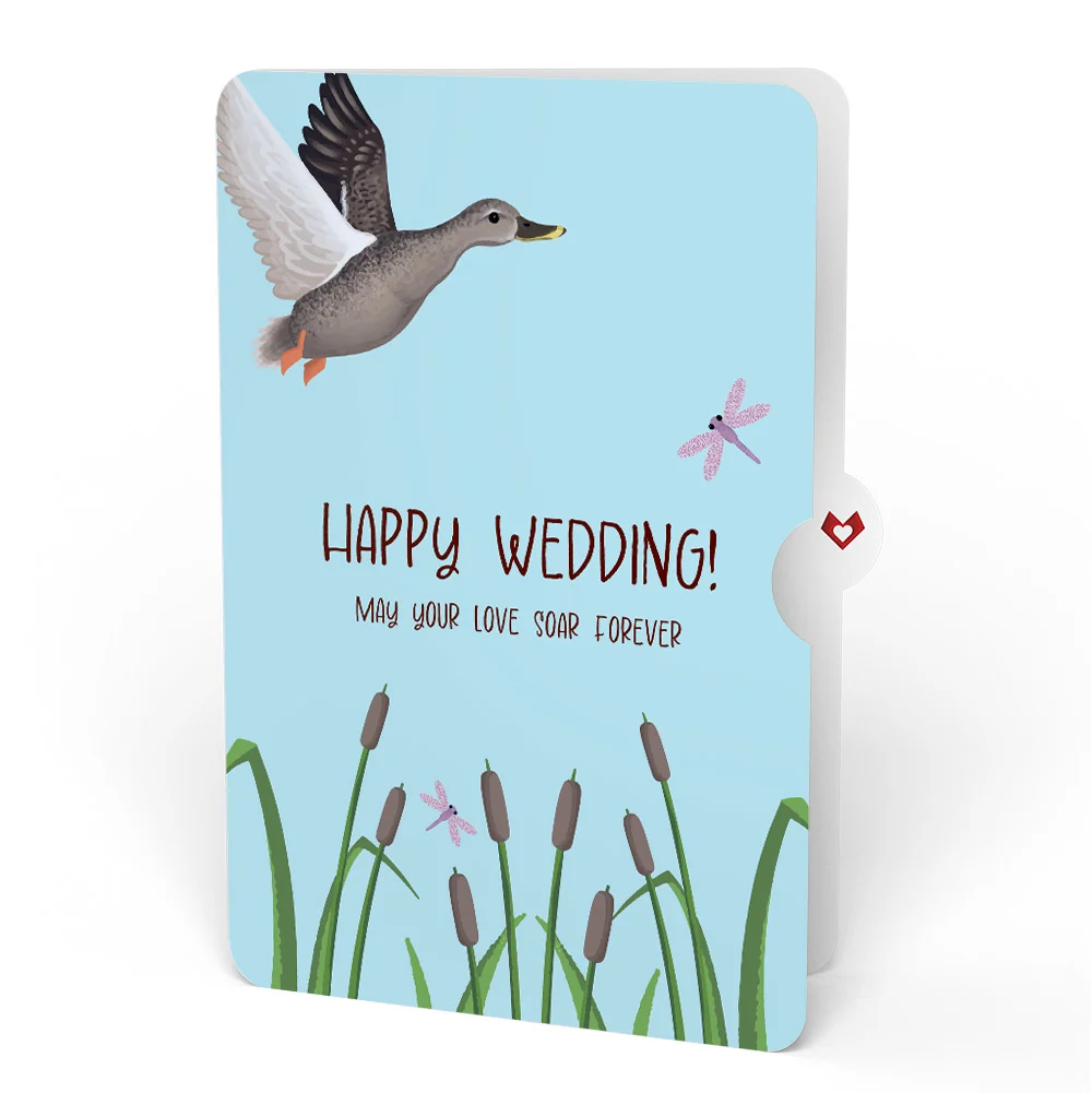 Lovepop Pondside Mallard Ducks Wedding Pop-Up Card and Sentiment Set - Image 4