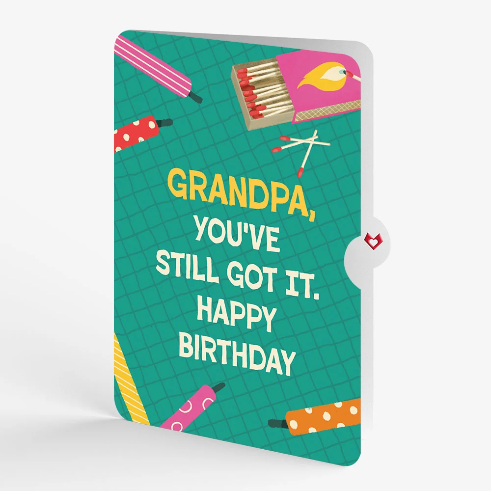 Lovepop Too Many Candles Birthday Music and Lights Pop-Up Card and Sentiment Set for Grandfather - Image 4