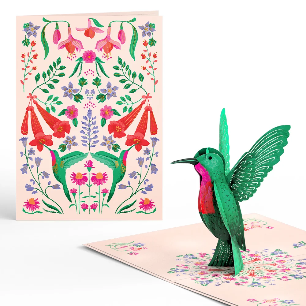 Lovepop Whimsical Hummingbird Pop-Up Card