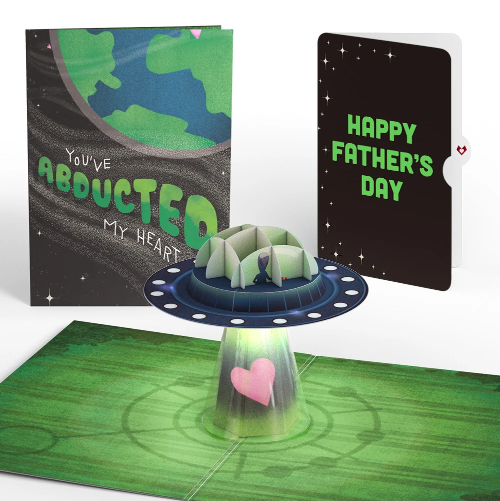 Lovepop You've Abducted My Heart Father's Day Light-Up Pop-Up Card and Sentiment Set