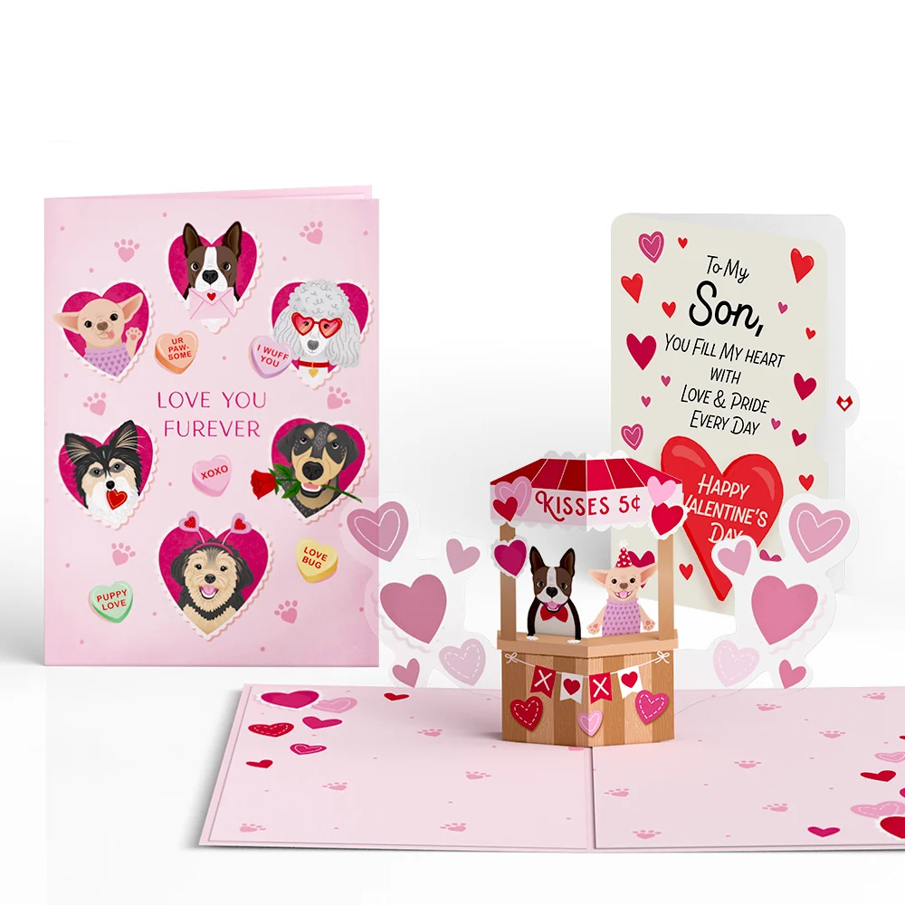 Lovepop Love You Furever Dog Kisses Valentine Pop-Up Card and Sentiment Set for Son