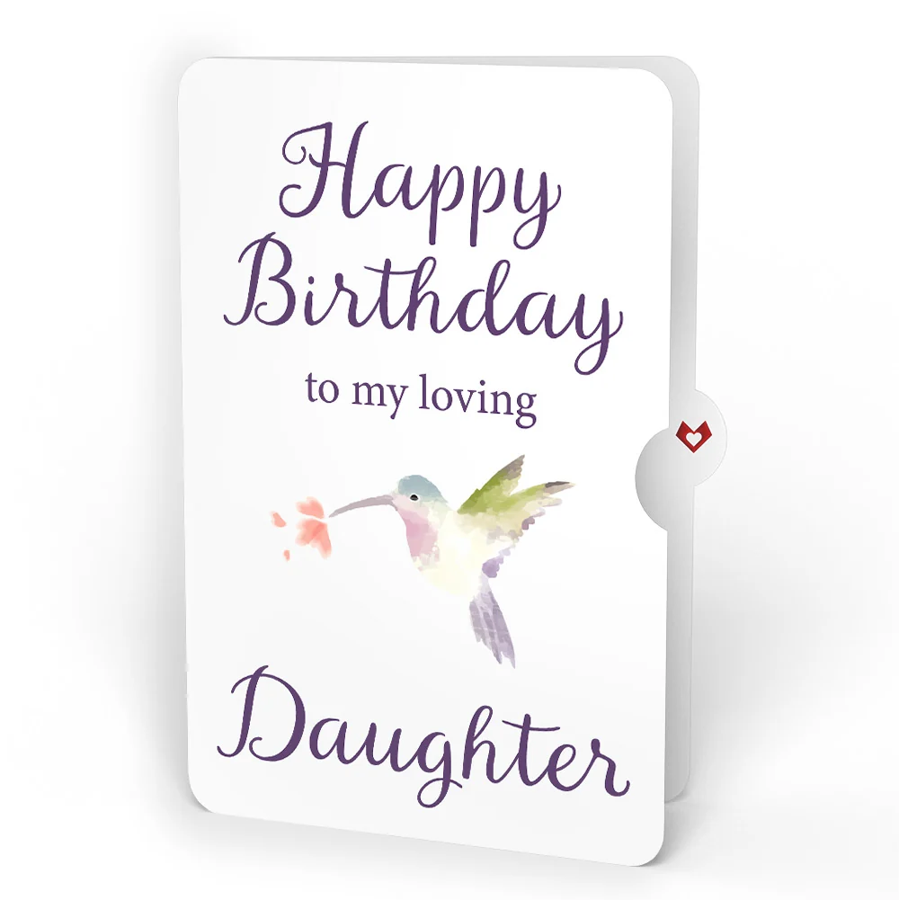 Lovepop Serene Hummingbird Birthday HeartFelt Charm Card and Sentiment Set for Daughter - Image 4