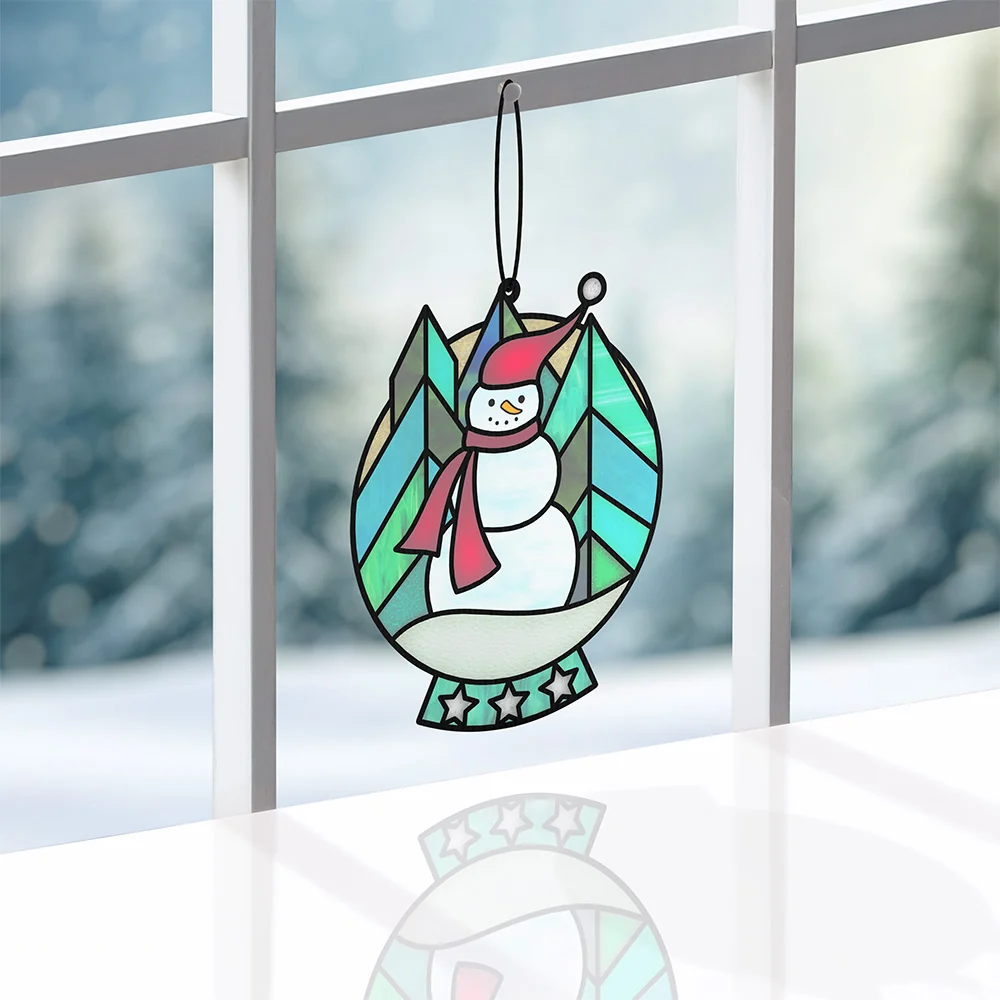 Lovepop Warm Wishes Snowman Suncatcher Card