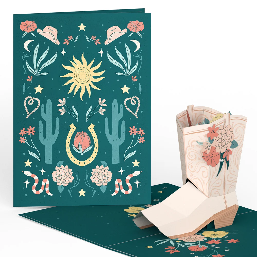 Lovepop Cowgirl Boot Pop-Up Card