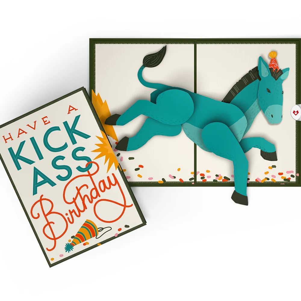 Lovepop Kick Ass Birthday Pop-Up Card