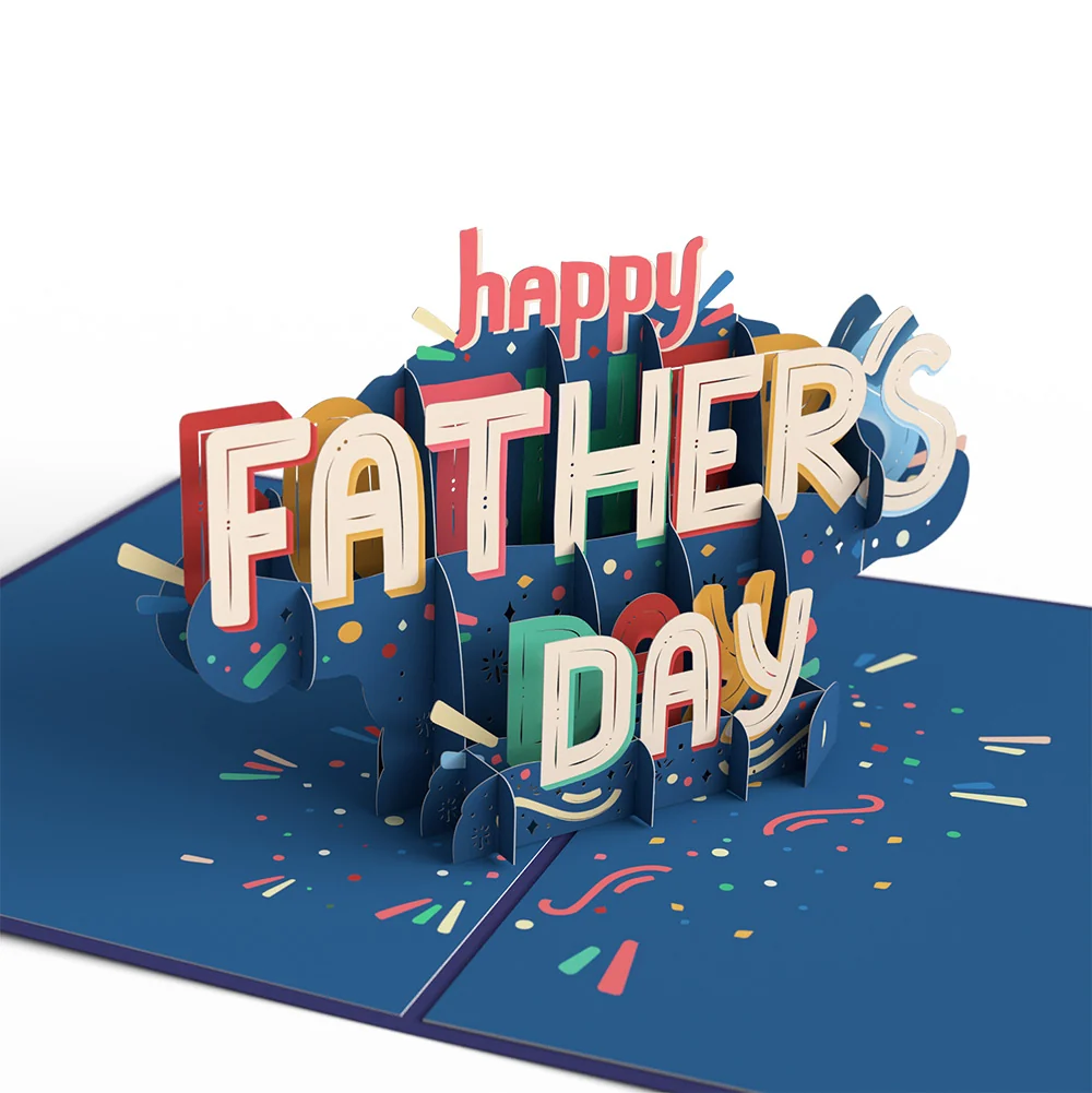Lovepop Happy Father's Day Pop-Up Card and Dad For Life Sentiment Set Cream - Image 3