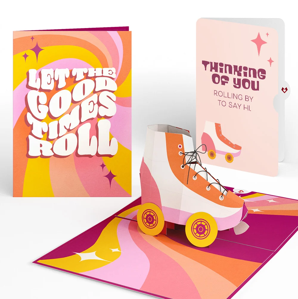 Lovepop Let the Good Times Roll Roller Skate Thinking of You Pop-Up Card and Sentiment Set