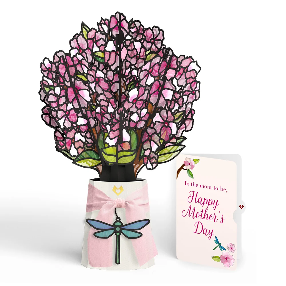 Lovepop Sun-dappled Cherry Blossom Mother’s Day Suncatcher Bouquet and Sentiment Set for Mom-to-be Glass