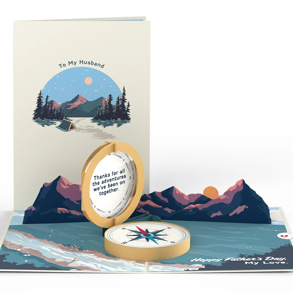 Lovepop Husband Happy Father’s Day Compass Pop-Up Card