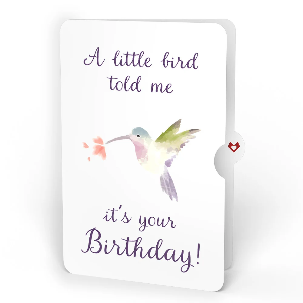Lovepop Serene Hummingbird Birthday HeartFelt Charm Card and A Little Hummingbird Kisses Sentiment Set - Image 4