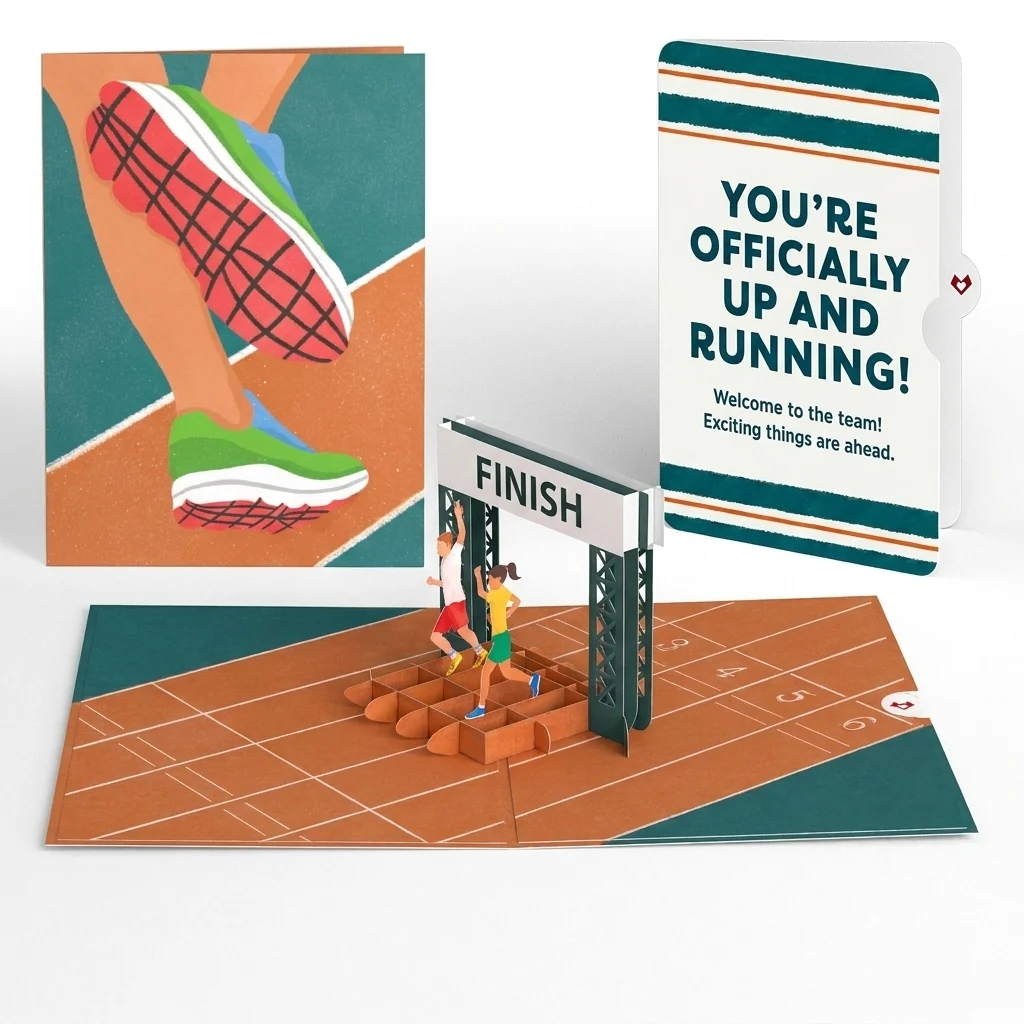 Lovepop Race Day Running Welcome Pop-Up Card and Sentiment Set