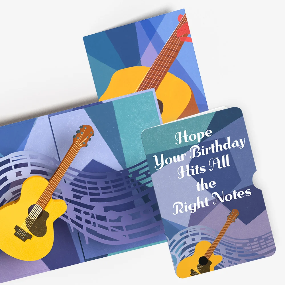 Lovepop Acoustic Guitar Birthday Pop-Up Card and Sentiment Set