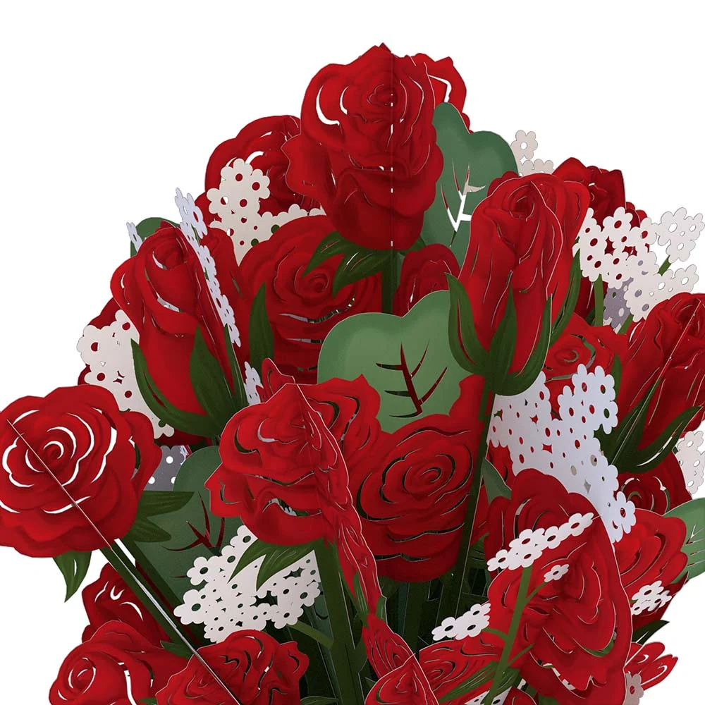 Lovepop Red Rose My Heart Is Yours Forever Valentine Grand Bouquet and Sentiment Set Vase - Image 3