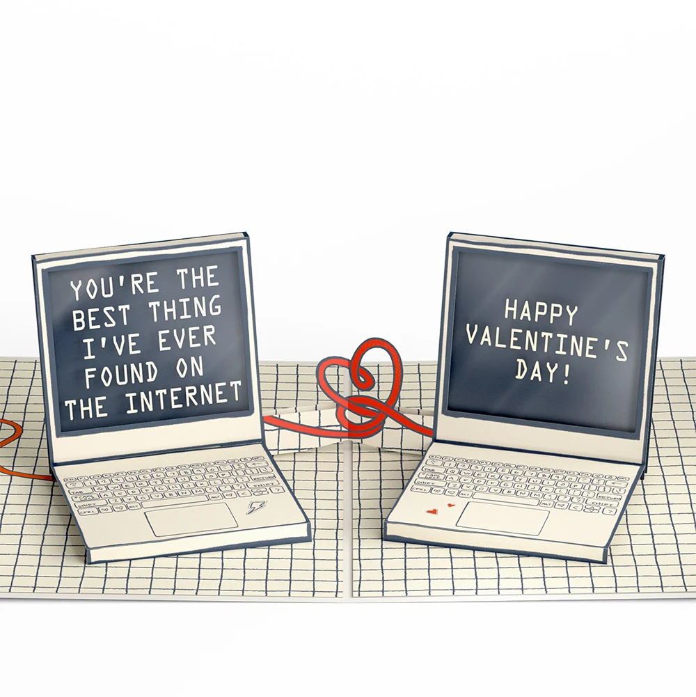 Lovepop Best Thing I've Found on the Internet Valentine's Day Pop-Up Card and Sentiment Set for Husband Cream - Image 2