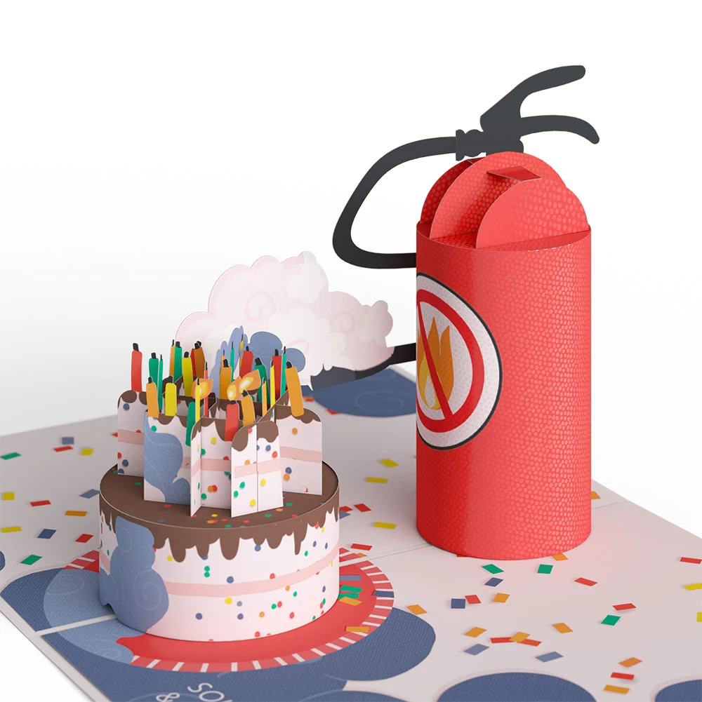Lovepop Holy Smokes You're Old Birthday Pop-Up Card and Sentiment Set for Boyfriend Candle - Image 3