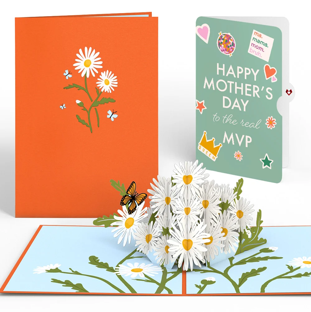 Lovepop Daisies with Monarch Butterfly Mother's Day Pop-Up Card and The real MVP Sentiment Set
