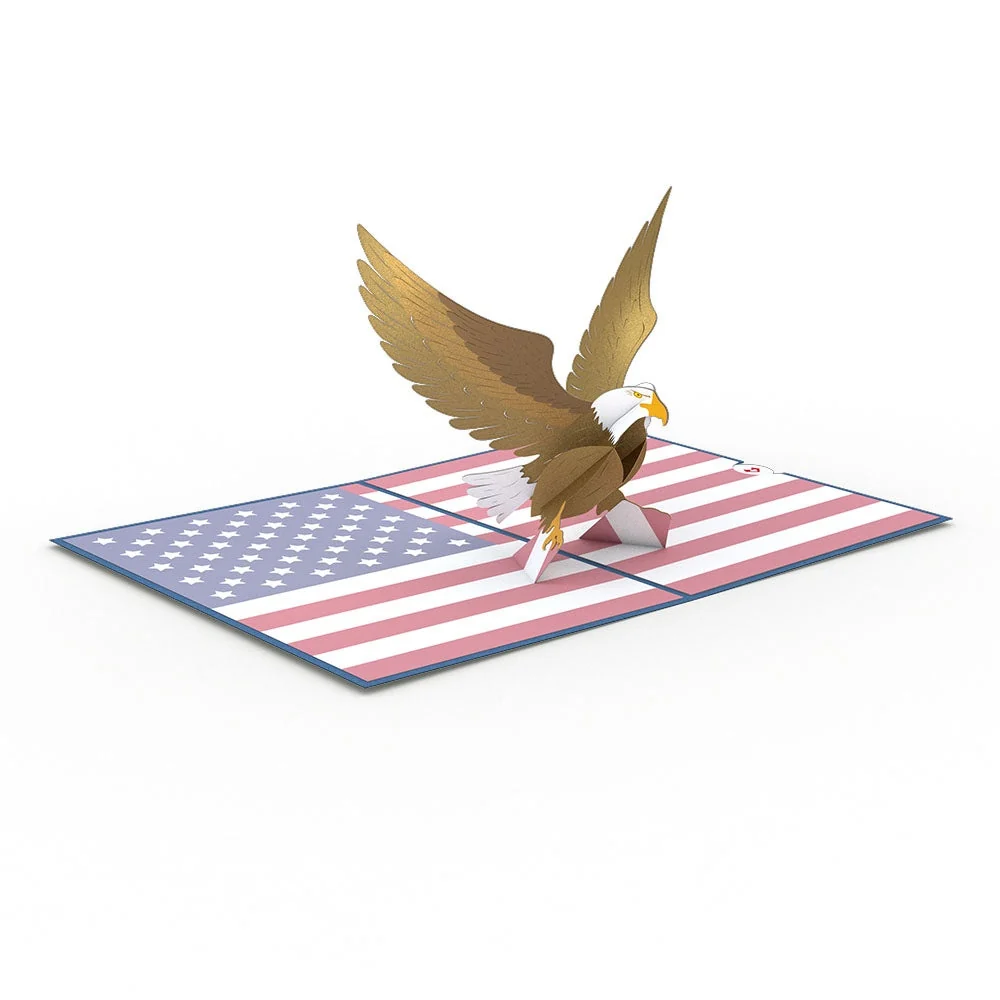 Lovepop Patriotic Eagle 4th of July Pop-Up Card and Loud Proud Free Sentiment Set - Image 3