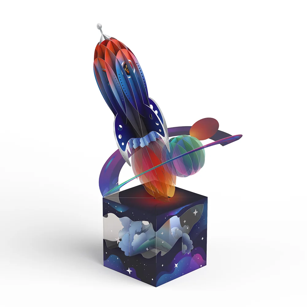 Lovepop Rocket Ship Unboxed Pop-Up Paper Sculpture - Image 6