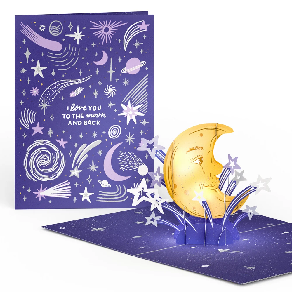 Lovepop Love You to the Moon and Back Light-Up Pop-Up Card - Image 3