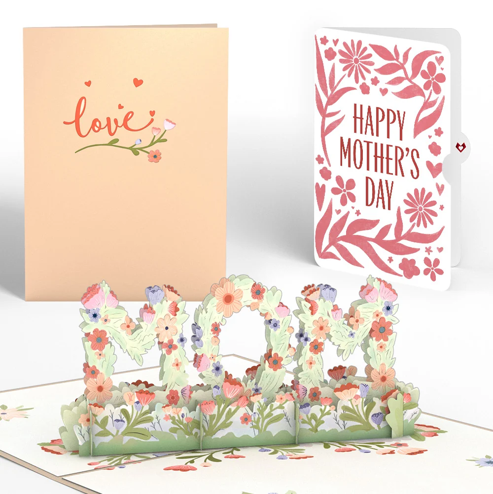 Lovepop Floral Mom Mother’s Day Pop-Up Card and Bold Petal Pattern Sentiment Set for Mom