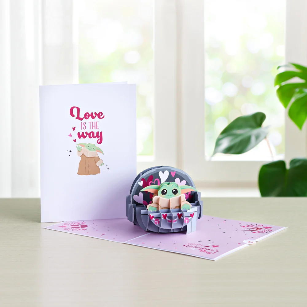 Lovepop Star Wars The Mandalorian Grogu Love is the Way Pop-Up Card