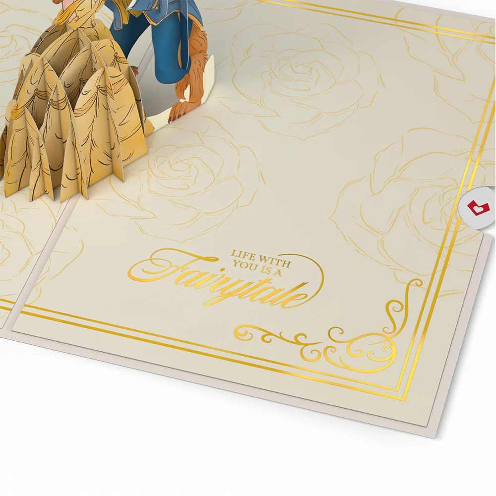 Lovepop Disney’s Beauty and the Beast Pop-Up Card & Flower Buds Bouquet Bundle - Image 4