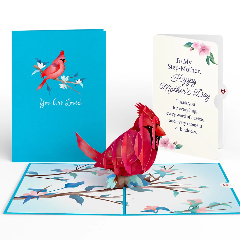 Lovepop Love Cardinal Mother's Day Pop-Up Card and Sentiment Set for Step-Mother