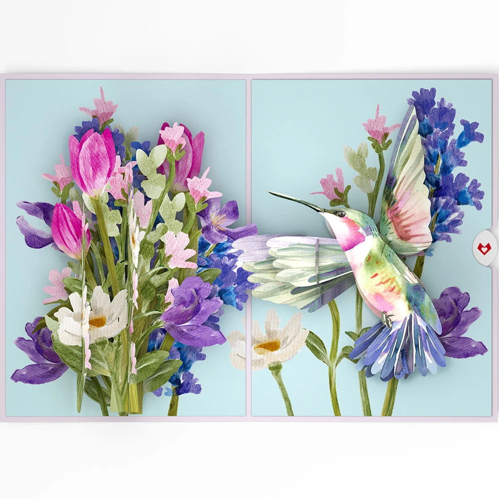 Lovepop Love in Bloom Hummingbird Pop-Up Card - Image 3