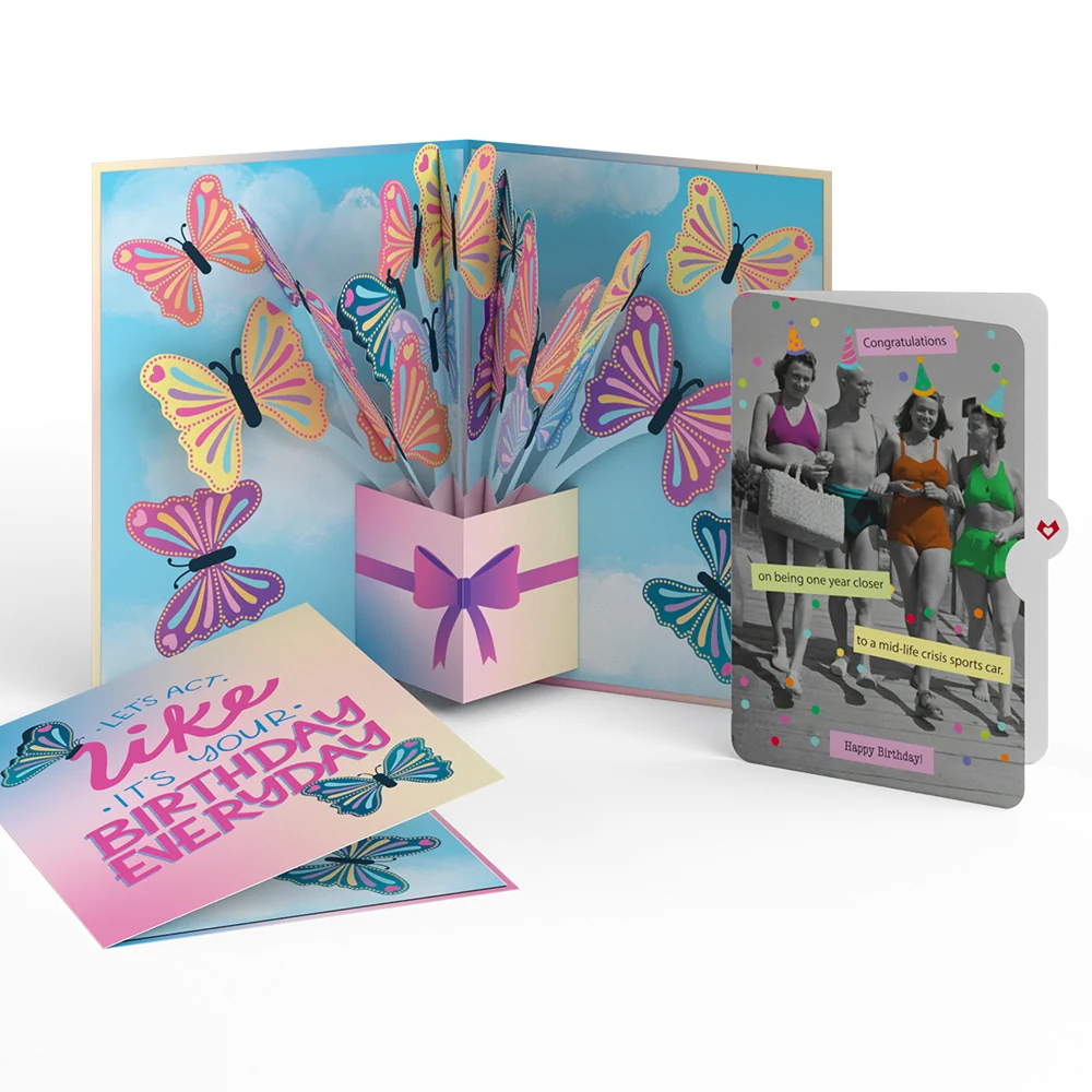 Lovepop Act Like It's Your Birthday Butterflies Pop-Up Card and Sentiment Set