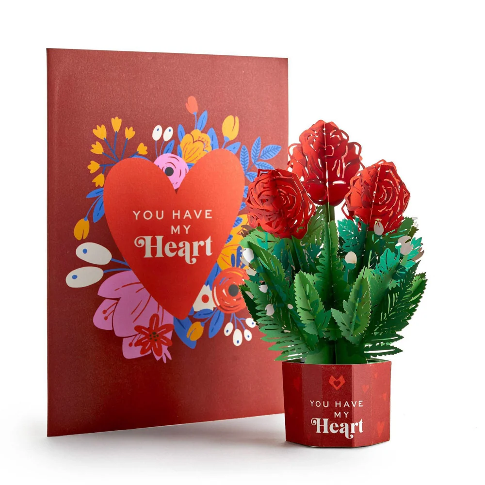 Lovepop You Have My Heart Card with Mini Bouquet