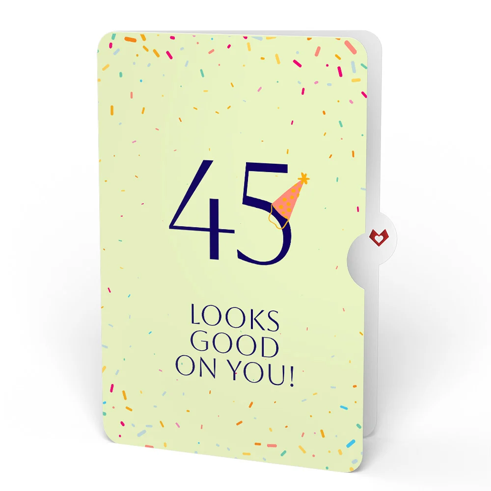 Lovepop Wishing You a Happy 45th Birthday Music and Lights Pop-Up Card and Party Hat Sentiment Set - Image 4