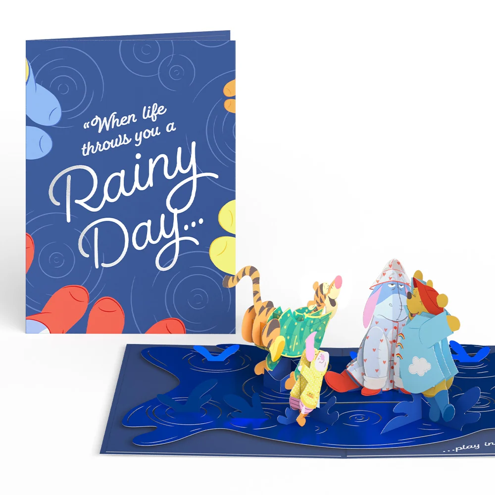 Lovepop Disney's Winnie the Pooh Play in the Puddles Pop-Up Card