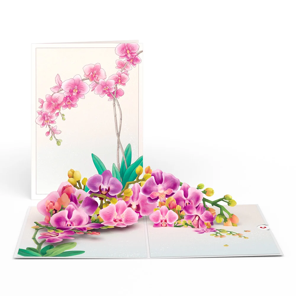 Lovepop Watercolor Orchid Pop-Up Card & Bouquet Bundle - Image 6