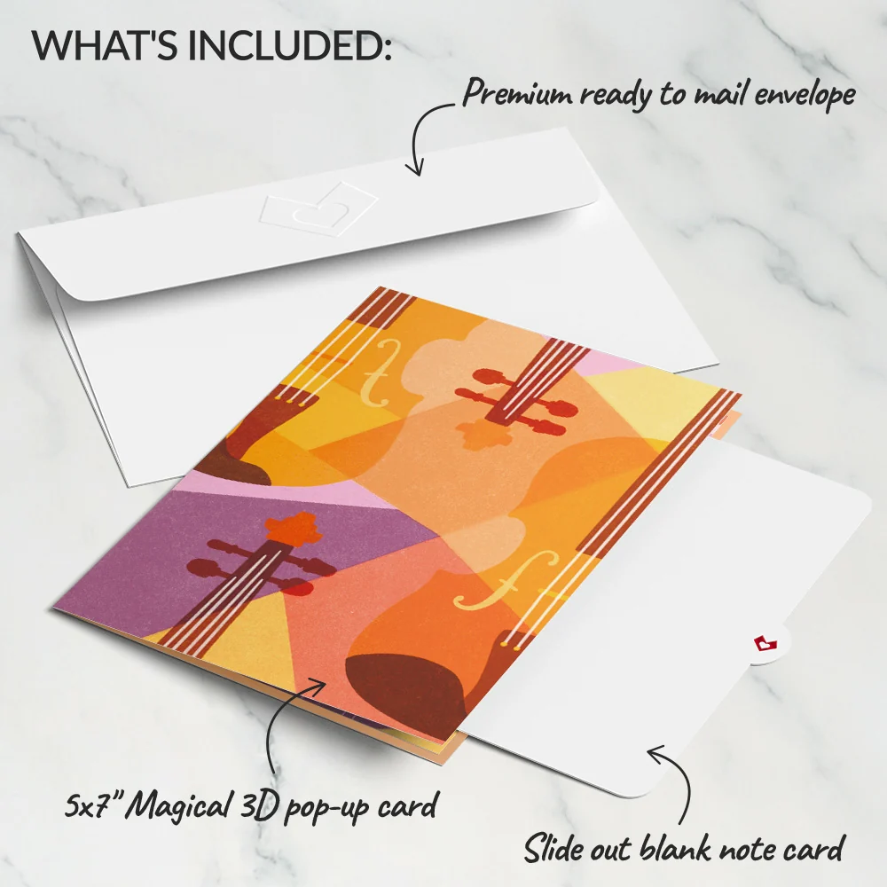 Lovepop Violin Pop-Up Card - Image 5