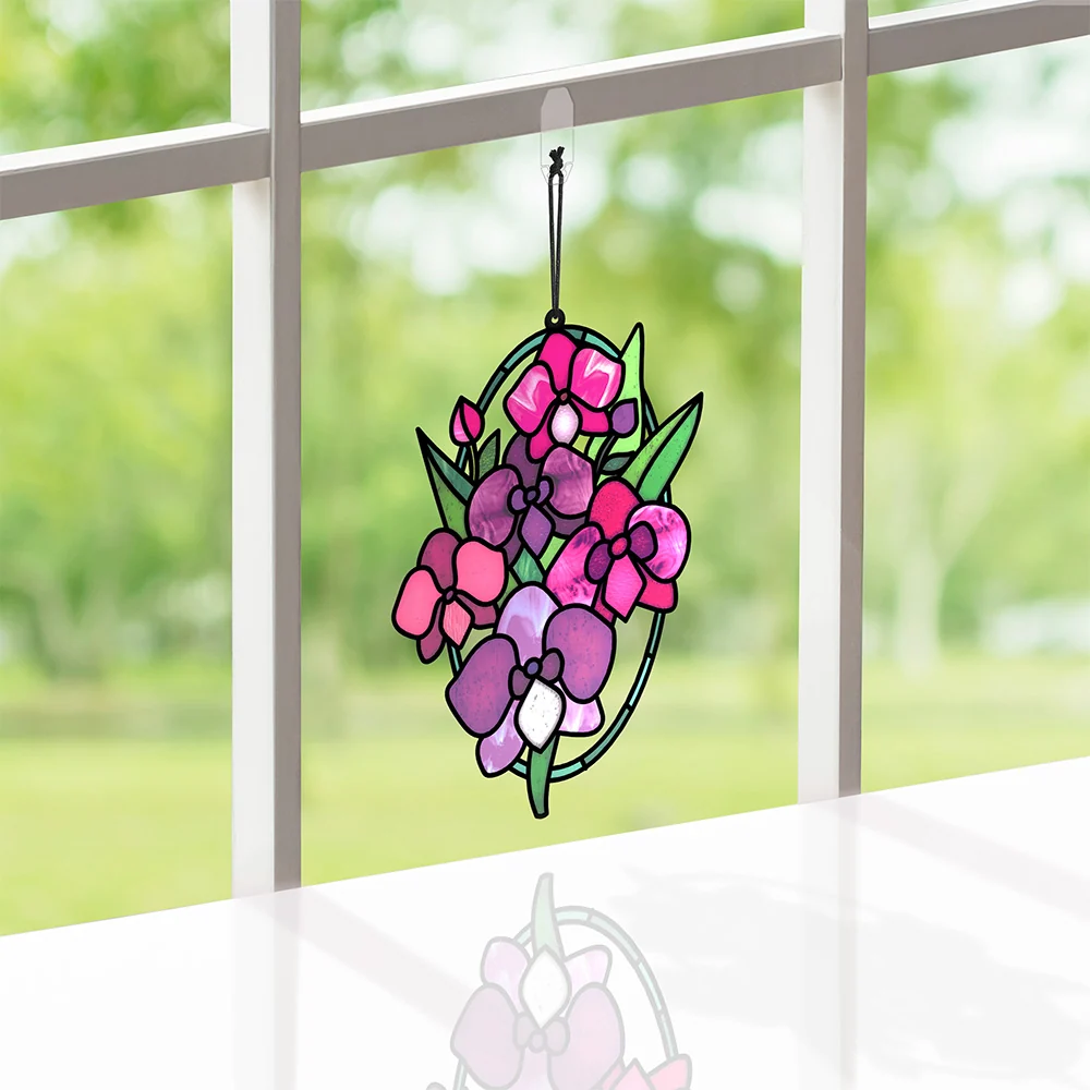 Lovepop You Make Things Bloom Orchid Suncatcher Card