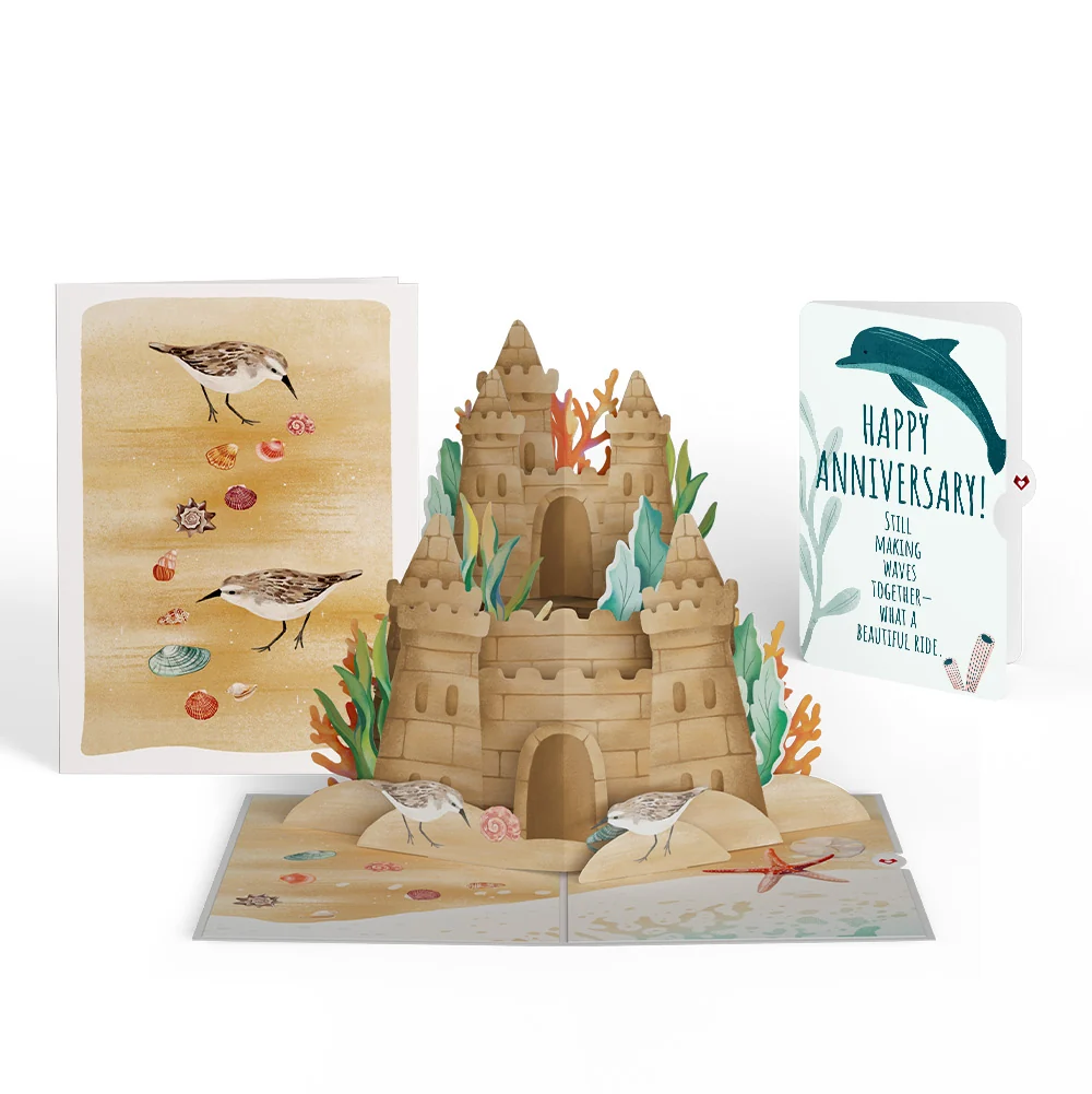 Lovepop Seaside Sandcastle Anniversary Pop-Up Card and Sentiment Set