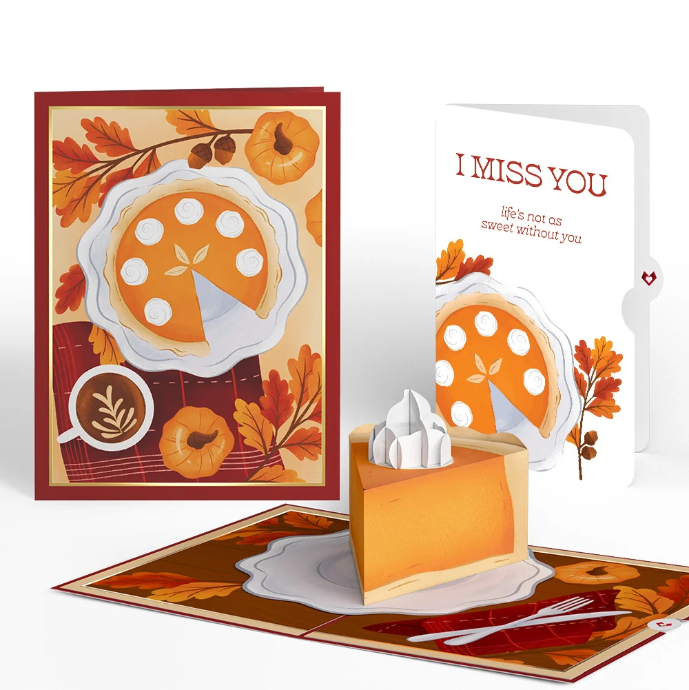 Lovepop Pumpkin Pie Miss You Pop-Up Card and Sentiment Set Cream