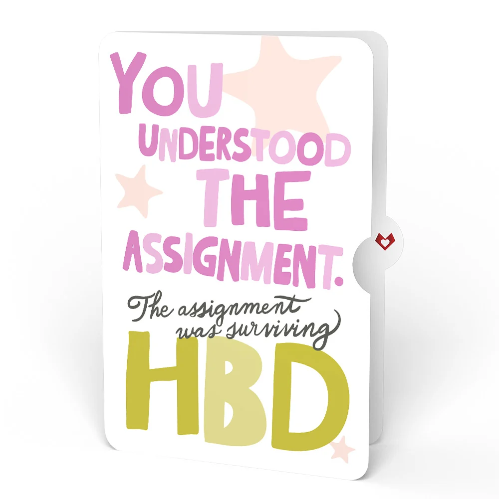 Lovepop Happy Birthday Confetti Cake Music and Lights Pop-Up Card and Surviving Assignment Sentiment Set Candle - Image 4