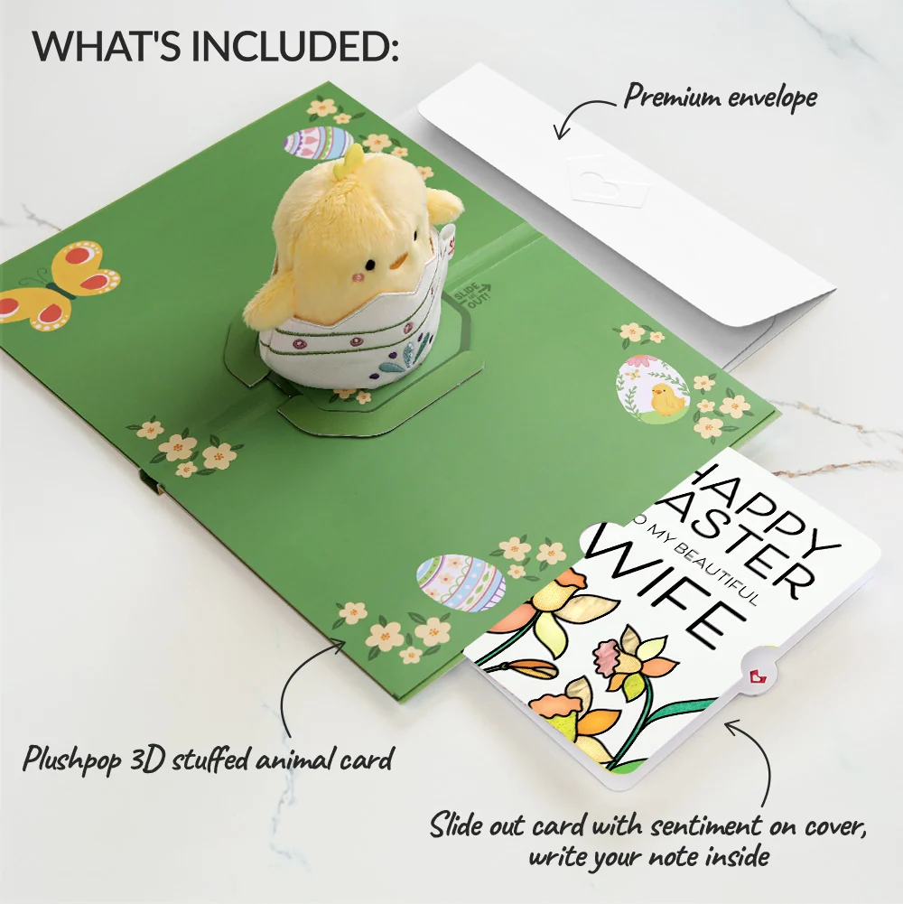 Lovepop Spring Chick Easter Plushpop Card and Sentiment Set for Wife - Image 2
